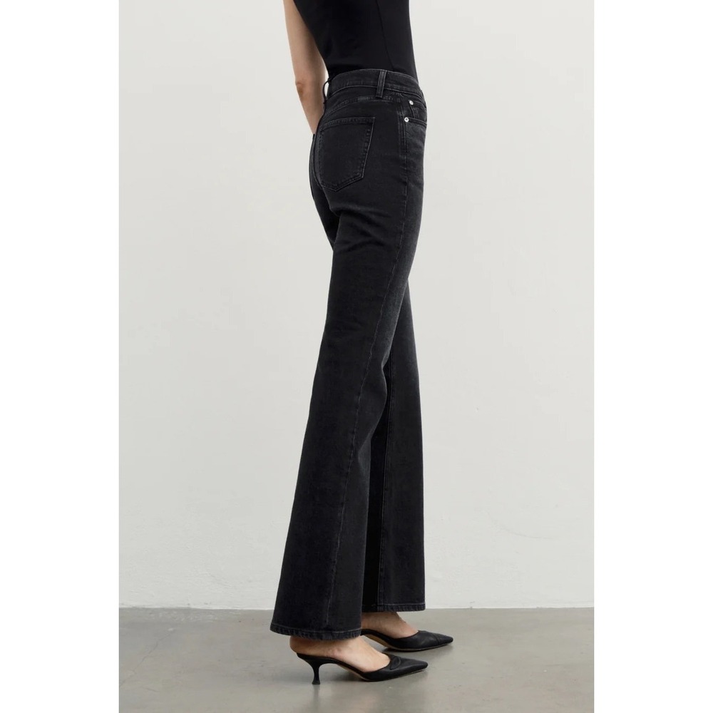 AYR The Ray Modern Flare Size 24S Valet Black Jeans High Rise - Picture 2 of 8